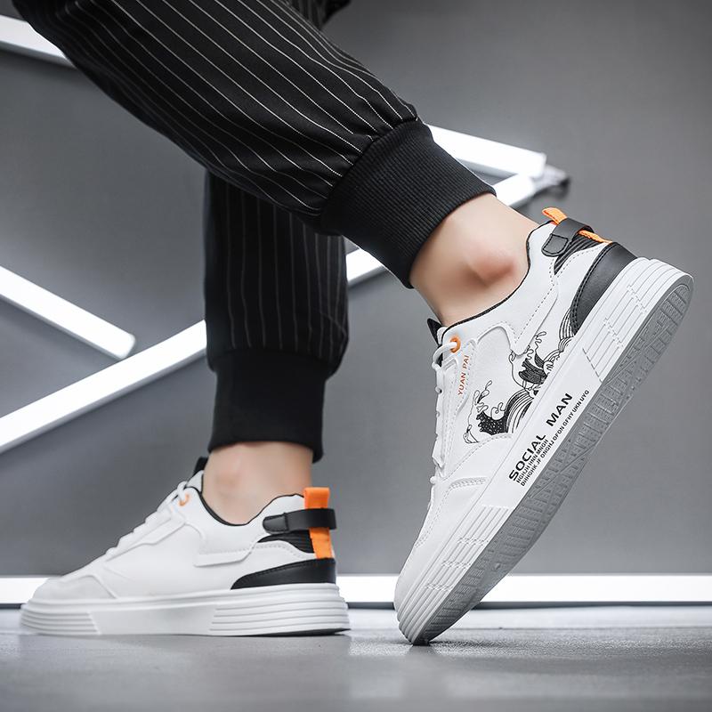 Men's Korean casual shoes summer new soft-sole non-slip outdoor walking shoes student flat shoes fashion youth sports board shoe