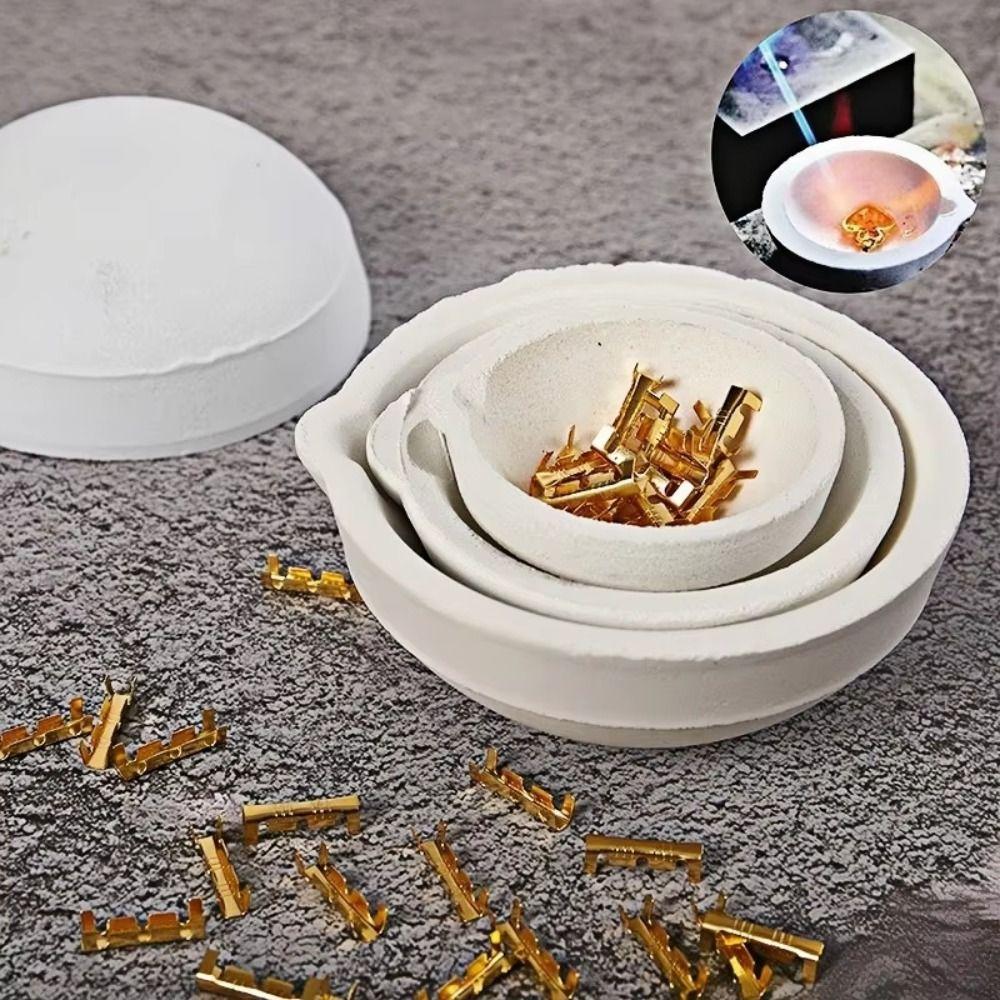 Heat-resistant Quartz Crucible with Spout Jewelry Casting Tools Furnace Tools  Platinum Refining