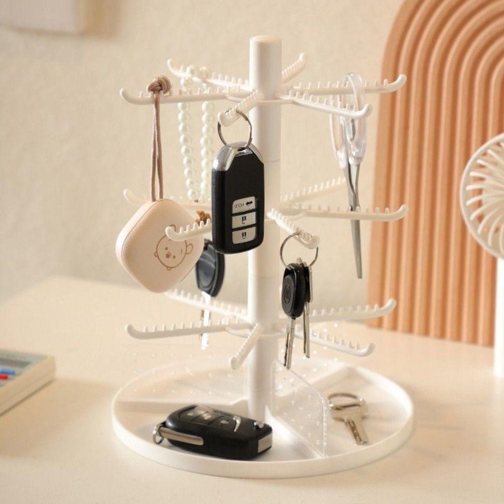 Rings Home Rack Earring Holder Stand Detachable Jewelry Display Rack Rotating Necklace Shelf