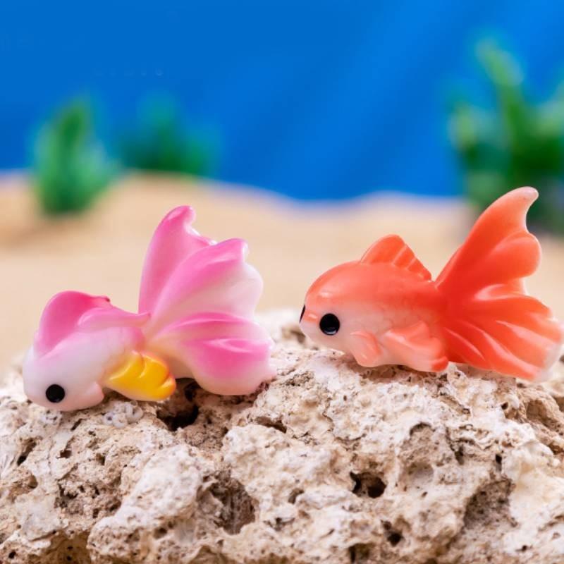 Color Toy Fish Aquarium Micro Landscape Decorative Ornament Red Purple Pink