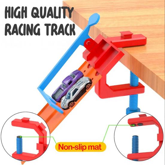 2 Şeritli Başlangıç Kapısı Ağır Hizmet Tipi Plastik Kolay Kurulum Ayarlanabilir Kelepçeli 2 Şeritli Araba Fırlatma Ekipmanı Araba Yarışı Pisti Aksesuarları