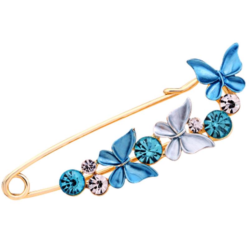 

1 шт. Большая брошь в богемном стиле, блестящая брошь, булавка для пальто, защита от оголения, пряжка для шелкового шарфа, пряжка для шали, булавка, универсальная корсажная брошь Butterfly