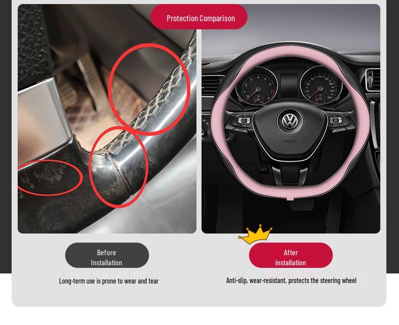 Custom Steering Wheel Cover for BYD Han EV, Song PLUS, Tang DMI, Yuan Pro, Dolphin, and Han DMi.