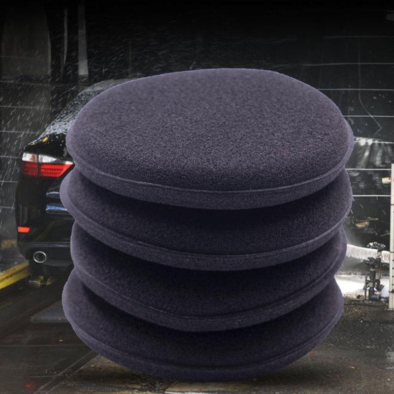 10 Pcs Car  Waxing  Sponge Round-shaped Cleaning Detailing Pads Multipurpose Car Interior Paint