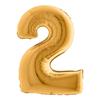 ALUMINUM BALLOON NUMBER 2 102CM GOLD