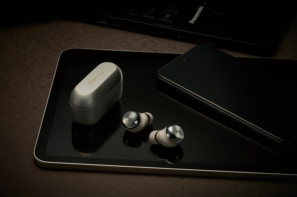 Technics EAH-AZ100-S Wireless Earphones, Silver, Noise Cancelling, 3-Phone Multipoint Connectivity, High-Resolution Audio Playback