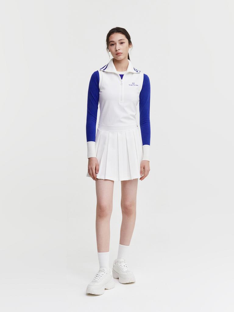 SERGIO TACCHINI W Resort High-Neck Sleeveless Dress (White)