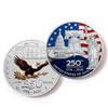 250th Anniversary Commemorative Coin Independence Day Founding Medal Challenge Coin Embossed Metal Coin Color Printed Badge