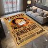 Luffy Poster One Piece Carpet Printing Floor Mats Gift Office Chair Cushion Art