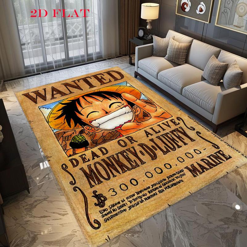 Luffy Poster One Piece Carpet Printing Floor Mats Gift Office Chair Cushion Art