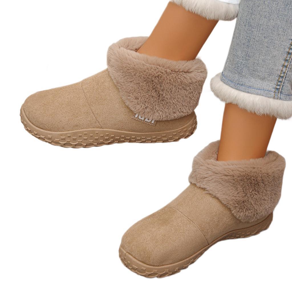 High-top Shoes, Short Boots for Snowy Weather, Women's Padded and Thick Anti-slip Cotton Shoes