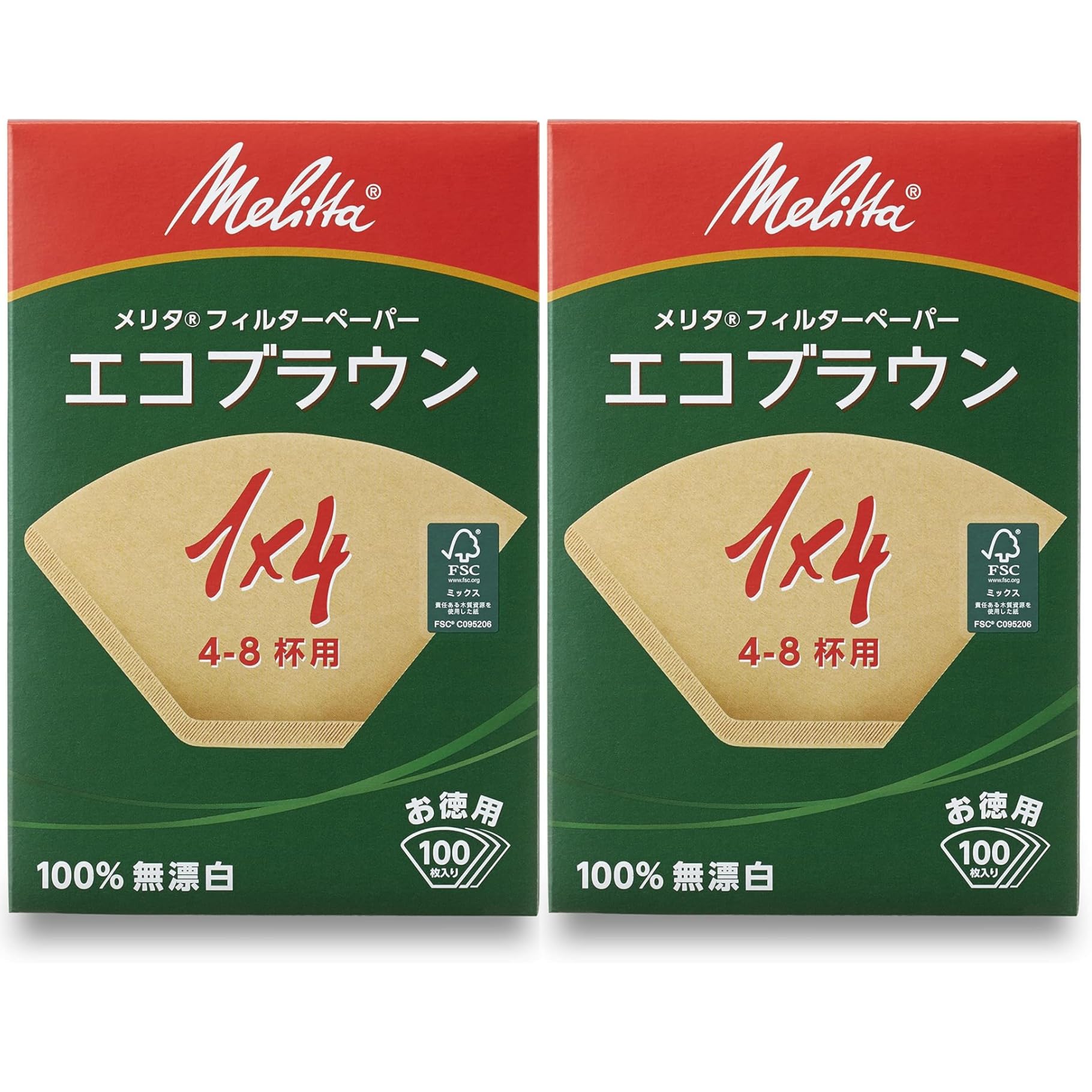 

Melitta Filter Paper Eco Brown cups FSC Mix 1x4 sheets x 2 [Bulk Purchase] (4-8 (100 boxes)) белый