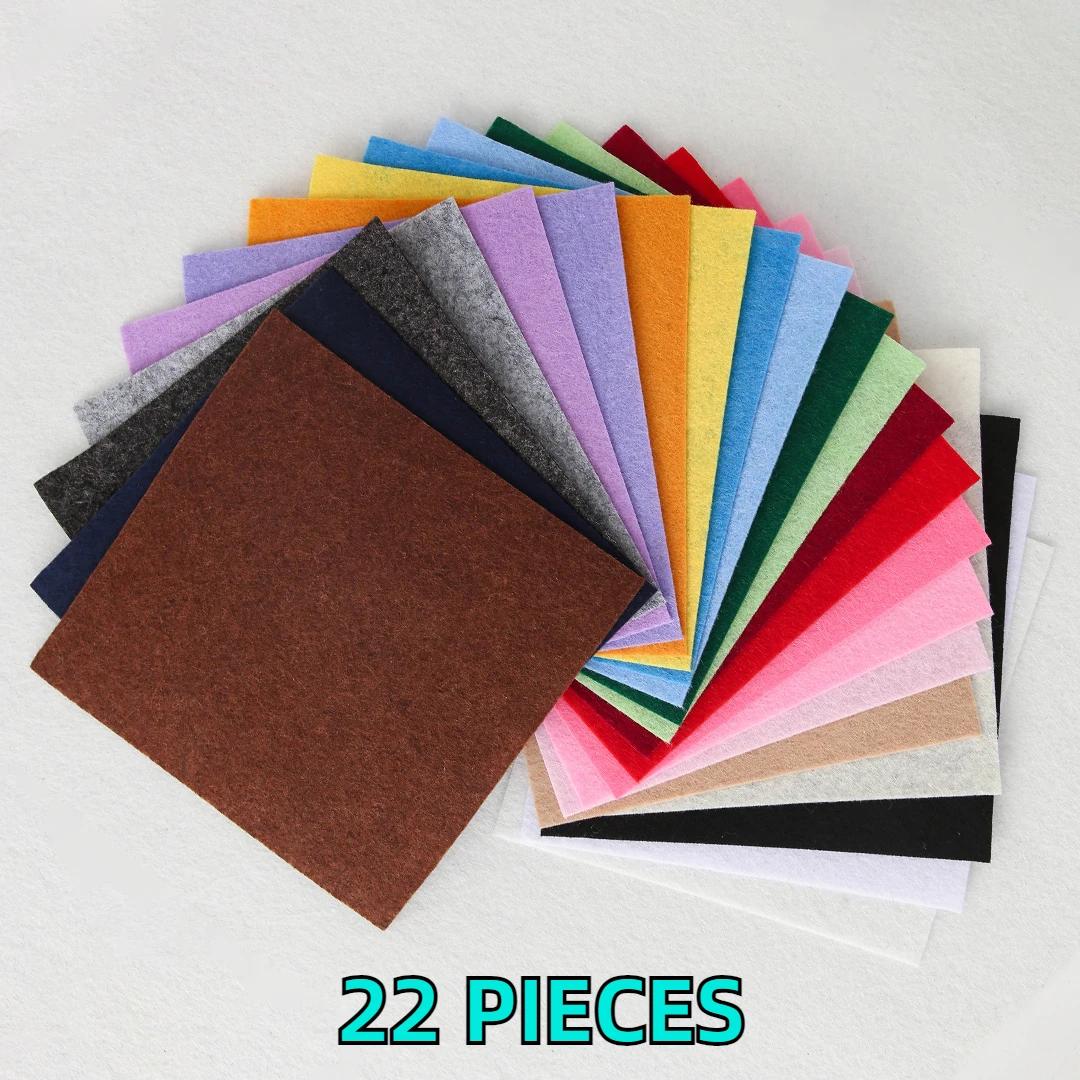 

40/20 шт./комплект цветных нетканых войлочных листов для разноцветного материала для поделок, шитья и украшений 10x10cm