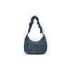 Champion Twisted Underarm Bag Script Logo Enamel Tag Pleated Hair Tie Shoulder Strap Casual Versatile Synthetic Leather Shoulder Bag Small U4AACPU14