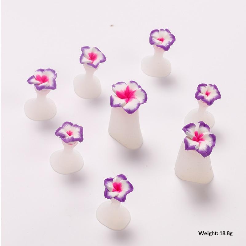 Soft Non-pinch Toe Separators 8 Pcs Reusable Plastic Cute Flower Pearl Designs for Long Time Pedicure Nail Polish