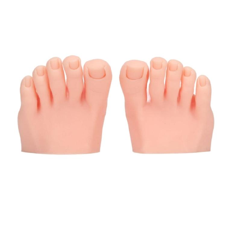 Practice Fake Foot Model Half Foot Design Fake Foot Flexible Silicone Prosthetic Manicure Tool for Nail Art Training