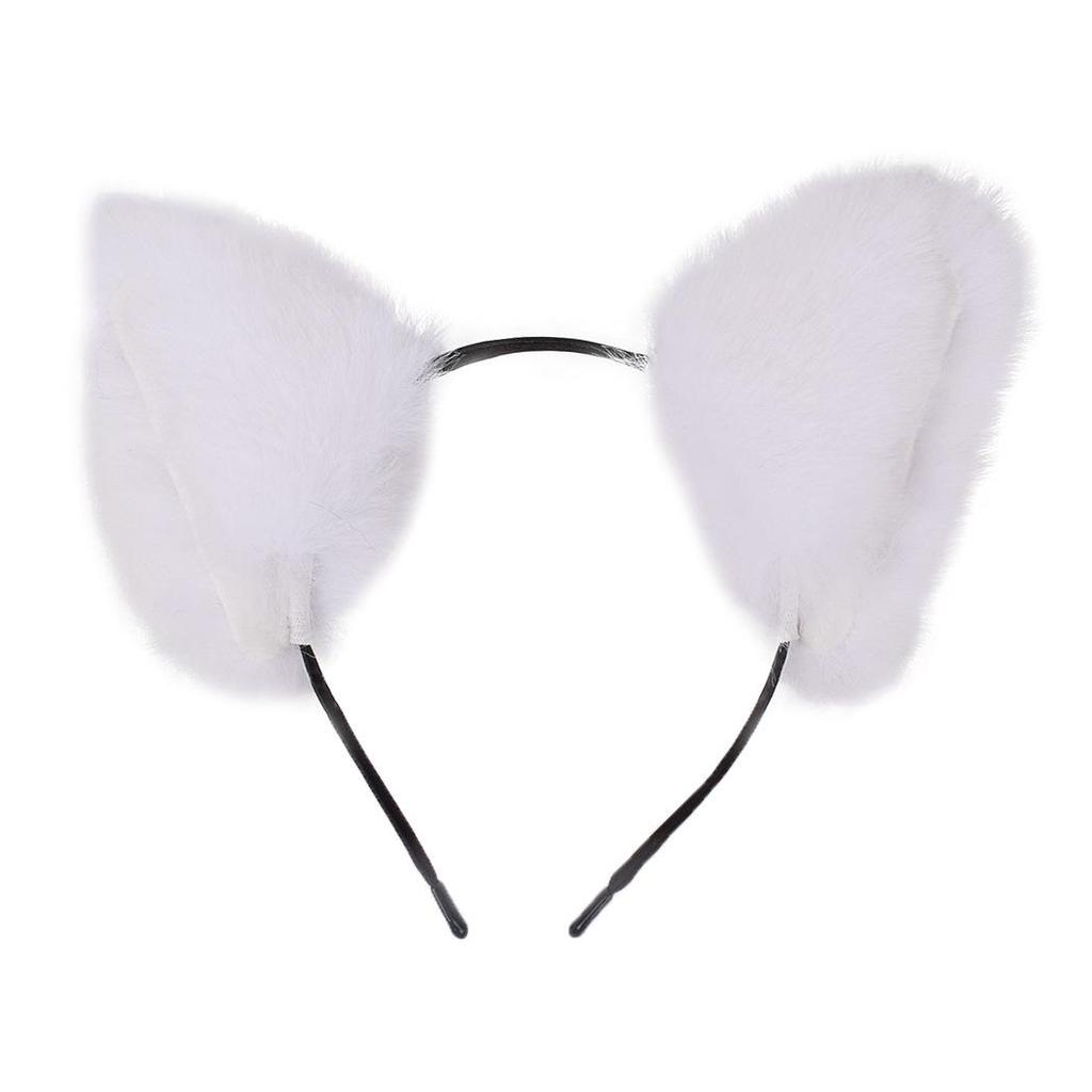 Plush Cat Ears Headband for Cosplay and Anime Costumes