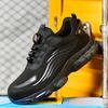 Rotating Button Safety Shoes Men Steel Toe Sneakers Slip Resistant Abrasion Resistant Work Shoes Non-slip Protective Sneakers