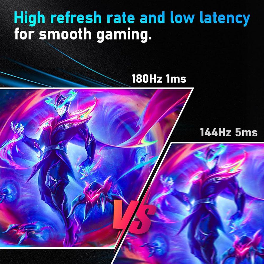 FYHXele FY24FHR 24 tum Spelskärm, 1920*1080 16:9 IPS-skärm, 180 Hz uppdateringsfrekvens, 1 ms (MPRT) Svarstid, 99% sRGB