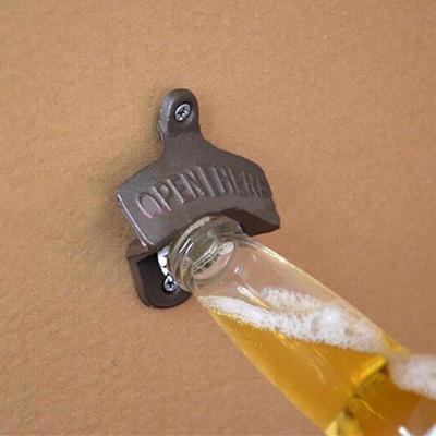 Nouveau Vintage Antique maison cuisine mural Bar bière verre bouteille bouchon ouvreur cadeau (Couleur: cuivre)