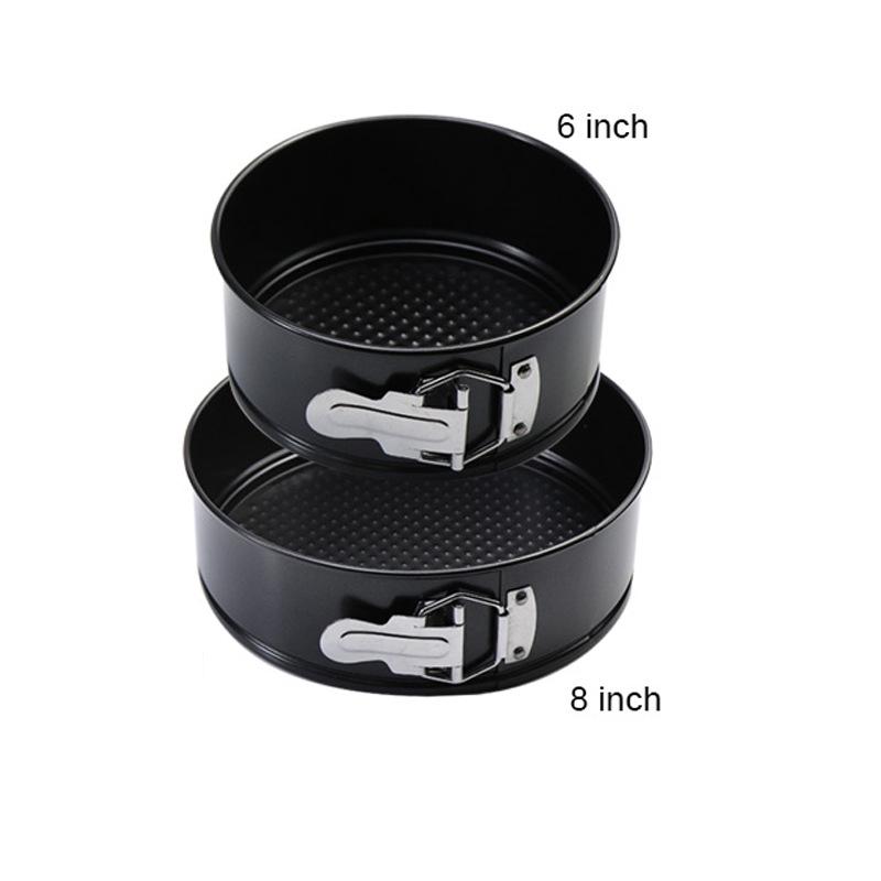 Thickened Carbon Steel Round Springform Cake Pan with Removable Bottom and Non-Stick Surface