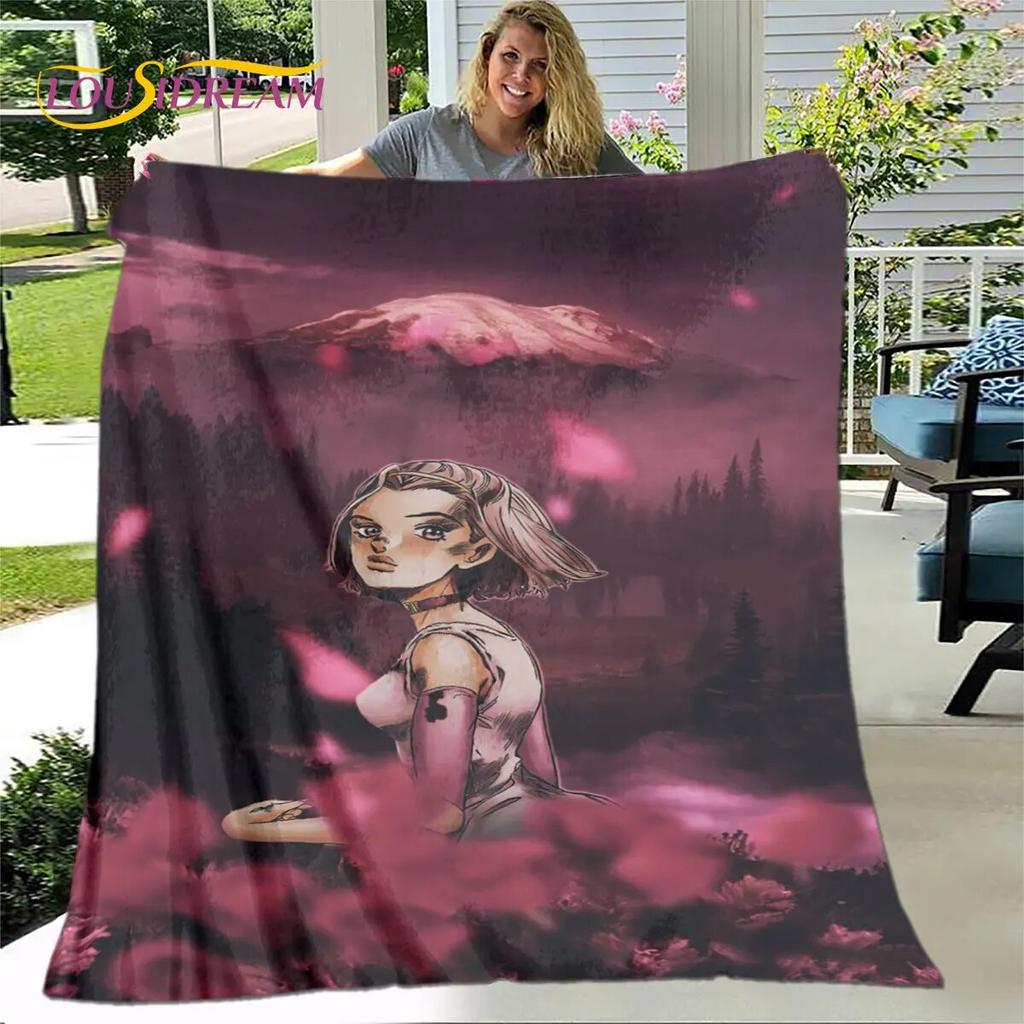 Anime Jojo's Bizarre Adventure Soft Plush Blanket,Flannel Blanket Throw Blanket for Living Room Bedroom Bed Sofa Picnic Cover