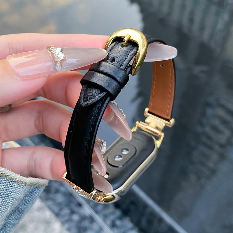 Luksusowy skórzany pasek do paska Xiaomi Mi Band 9 Wymiana paska wielokolorowego do paska Xiaomi Mi Band 8 Bransoleta Correa