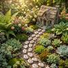 20PCS Small Footprint Stepping Stones Decorative Footprint Micro Landscape Decoration  Garden Decor