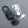 1 Set Chiusura a Scatto in Metallo con/senza Chiave Argento/Nero Fibbia di Sicurezza per Custodia da Aviazione Armadietto Cassetta degli Attrezzi Scatola Armadietto 69*34mm