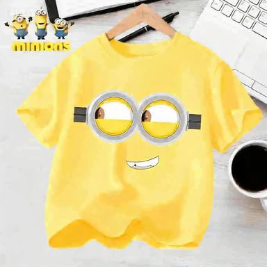 The BabySnatcher Minions Printed 100 Cotton Tshirt for Children  Summer Boys and Girls Casual ShortSleeved Top