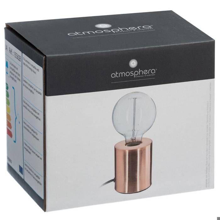 Lampe Socle "Saba" Cuivre H11cm - Atmosphera Createur D'interieur