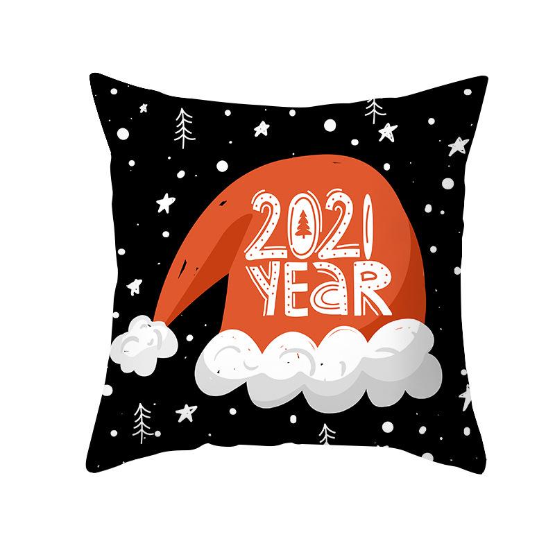 New Christmas Pillowcases Home Office Decoration Printed Linen Cushion Supplies
