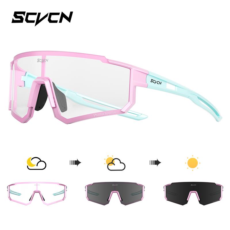 SCVCN Women Sports Sunglasses Pink Fashion Cycling Glassesfor Men Street Shades Driving UV400 Bike Bicycle Hiking Golf Baseball