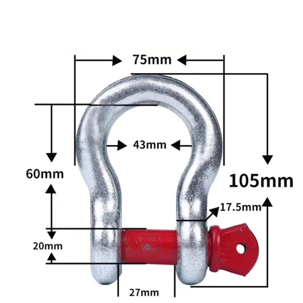 3Ton Working Load Shackle Hitch Receiver Heavy Duty Tow Shackles Rigging Applications
