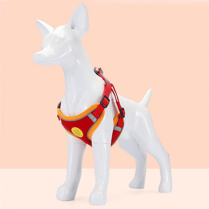 Reflective Breathable Suede Dog Harness and Leash Set for Small Dogs
