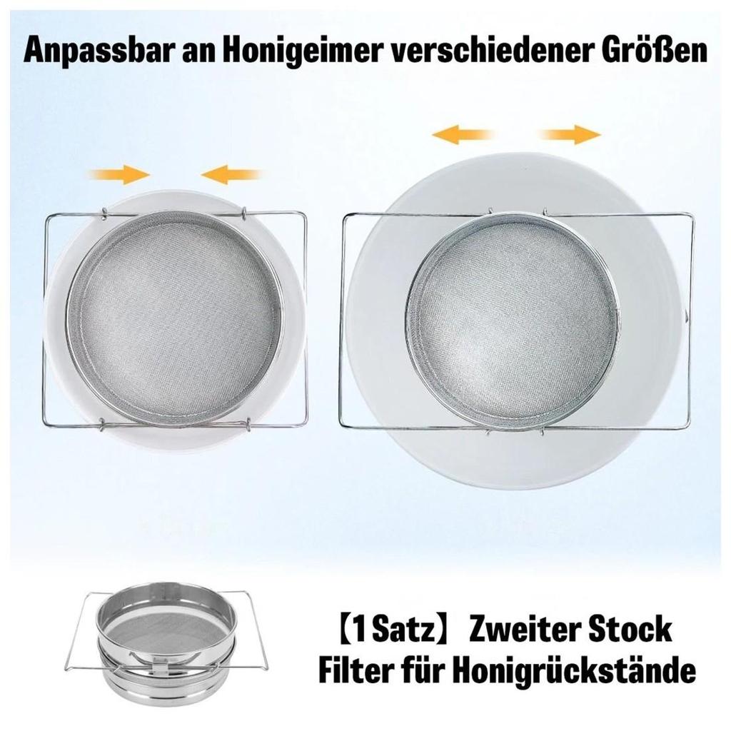 Honey Double Strainer Honey Strainer Stainless Steel 2 Pcs Honey Harvest Beekeeper Tool Beekeeping