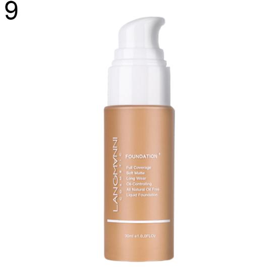 Langmanni Waterproof Whitening Full Coverage Liquid Foundation Face Concealer