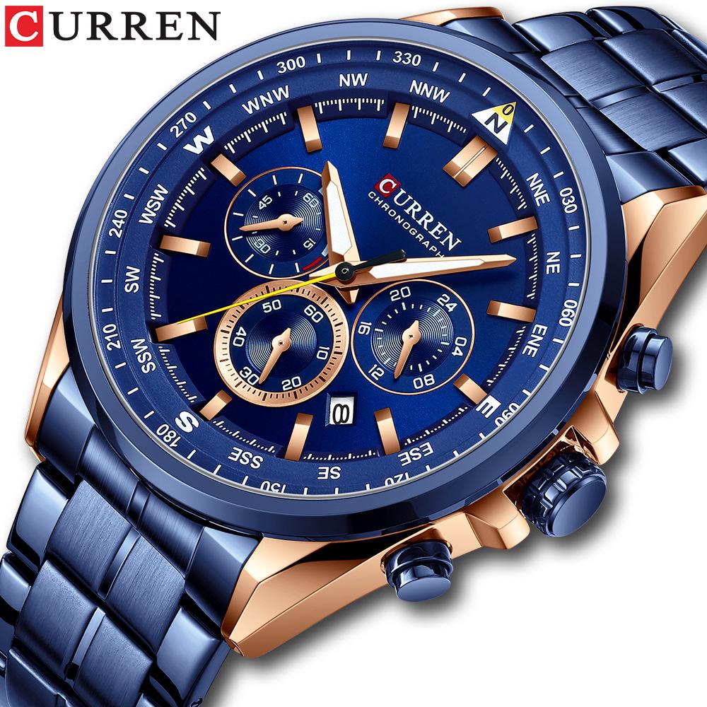 Curren 8399 Men's Quartz Multifunction Calendar Watch with Large Dial