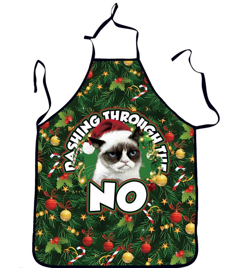 Waterproof Cartoon Christmas Apron Home Cooking Party Activities Kitchen Supplie