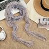 Silk scarf new versatile neck protection scarf irregular lace lace scarf scarf shawl triangle scarf waist tie