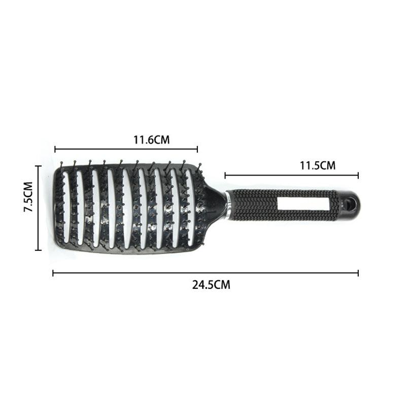 Hair Styling Comb Curly Hair Plastic Ribs Health Massage Comb Big Curved Comb