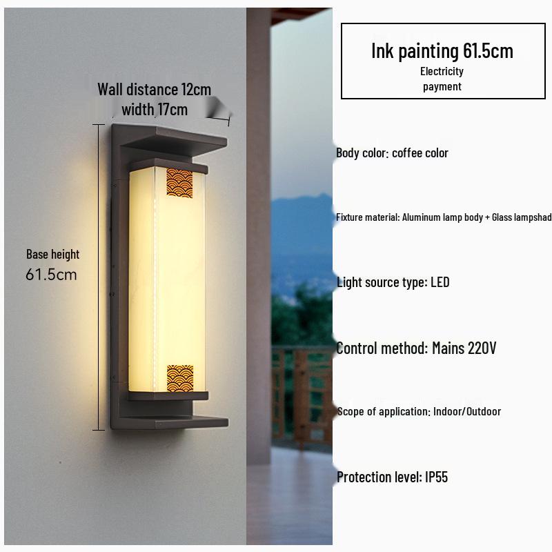Solar Italian-Style Courtyard Wall Light – Waterproof, No Wiring Needed