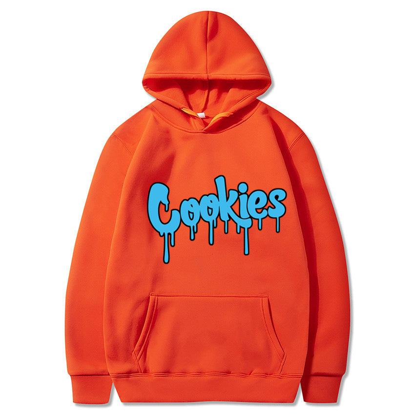 Wish2026 New Cookies Printed Fleece Men's Autumn and Winter Thick Sweater Hoodie