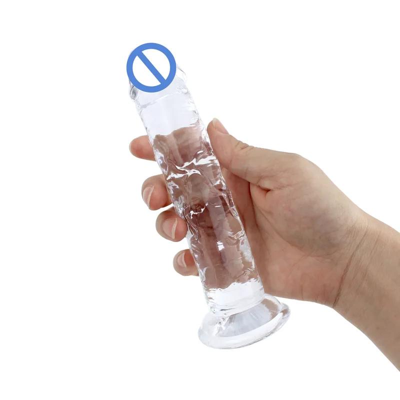 Big Dildo Realistic For Women Soft Jelly Dildo Vaginal Anal Plug Penis Strong Suction Cup Female Masturbators Sex Toys For Adult