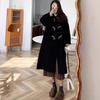Japanese Horn Button Woolen Coat: Women's Petite Thickened Autumn/Winter Academy Style Jacket