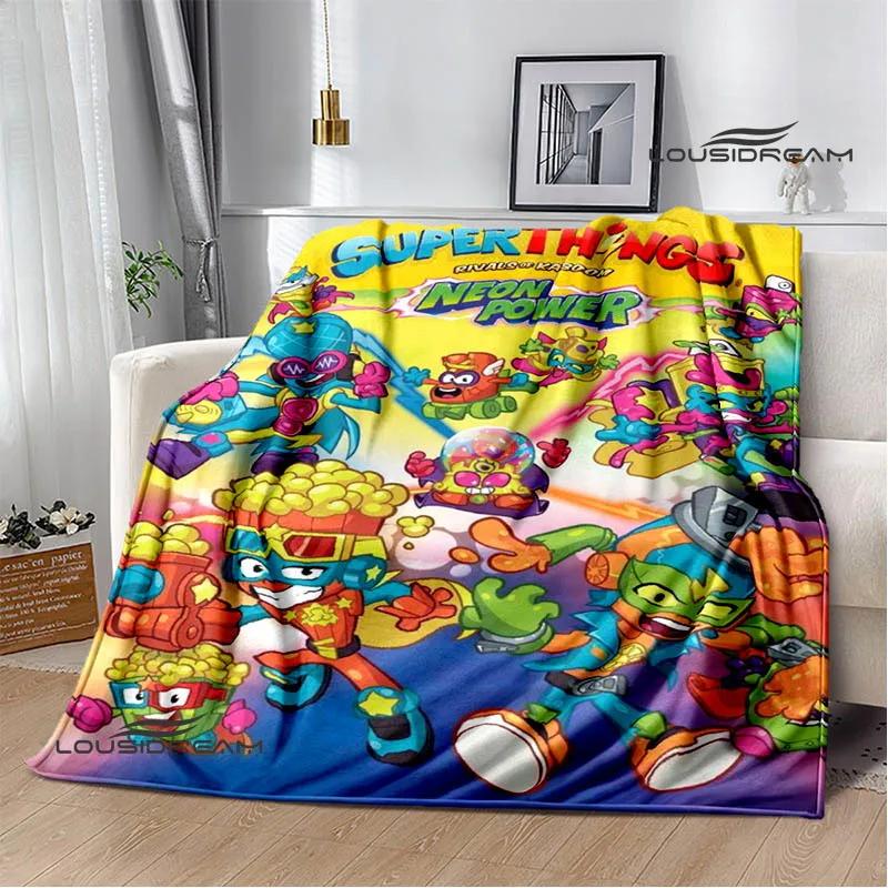 3D Cute Cartoon Super Zings Blankets Picnic Blanket Warm Flannel Blankets Soft and Comfortable Blanket Bed Linings Birthday Gift
