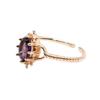 Feigong Court-Style Rose Gold Ring with Violet Zirconia - Women's Exquisite Niche Luxury Jewelry
