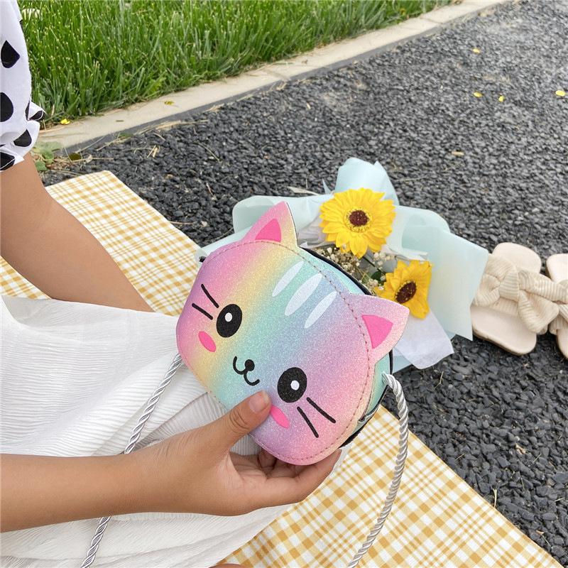 New Cute Cartoon Cat Shoulder Bag for Kids Boys Girls Mini Crossbody Purse Fashion Accessories Kids Backpack Coin Purse