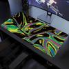 Colorful Liquid Swirl Pattern Large Mouse Pad NonSlip Rubber Stitched Edges Print Desk Mat Gaming Setup Office Workspace