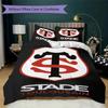 Stade Toulousain Pattern Bedding uilt Set uilt Cover Pillowcase Home Decoration Birthday Gift (1 * duvet cover + 2 * pillowcase without core)178